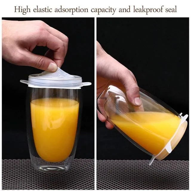 12 pic Of Reusable Silicone Lids for Freshness and Convenience!