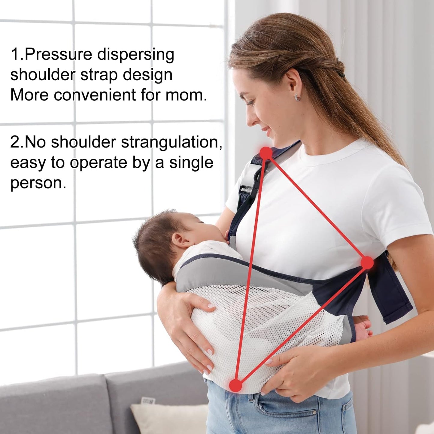 Ergonomic One-Shoulder Baby Carrier: Comfort & Convenience in One!" 💖