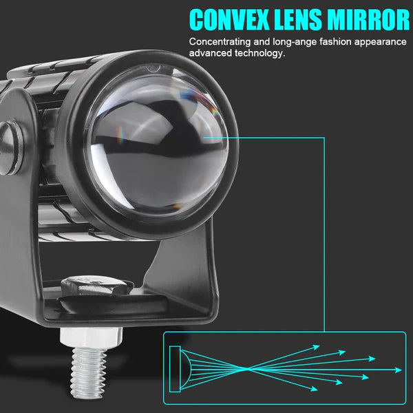Mini Fog Light: Maximum Visibility for Motorcycles, Cars & Jeeps pack of 2