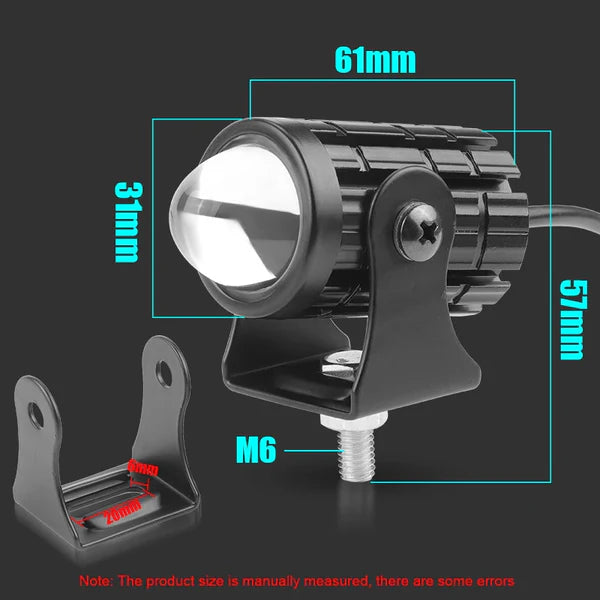 Mini Fog Light: Maximum Visibility for Motorcycles, Cars & Jeeps pack of 2