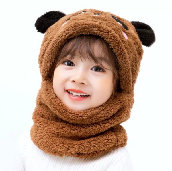 Stay Warm in Style: Beanie Wool Cap with Attached Neck Warmer 🎩🧣