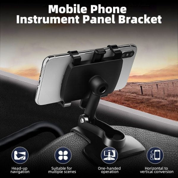 Car Smart Phone Holder – 360 Free Spin - Rotateable Strong Grip Mobile Holder For Cars