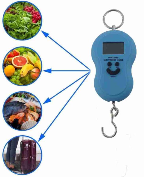 Imported Portable Electronic Digital Hand Hanging Hook Scale | Luggage Bag, Kitchen, Fishing Pocket Scale
