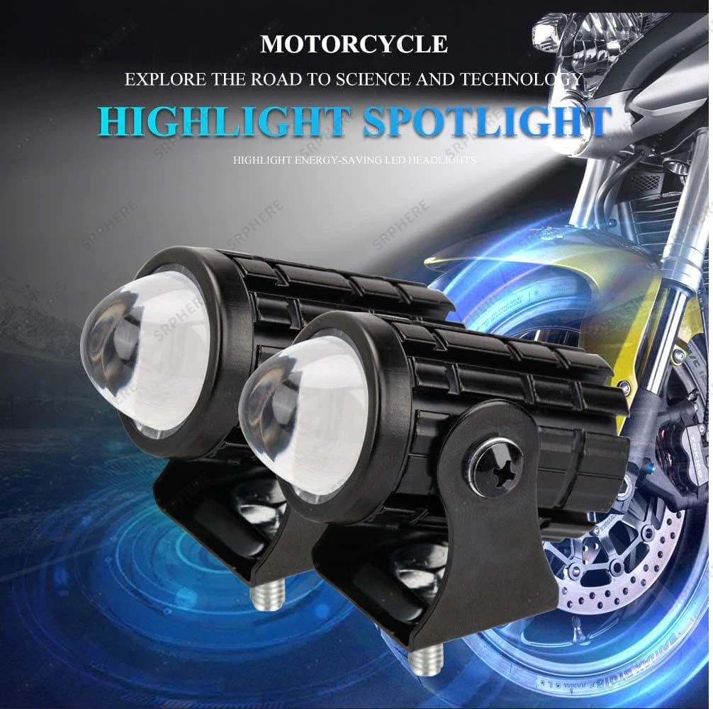 Mini Fog Light: Maximum Visibility for Motorcycles, Cars & Jeeps pack of 2