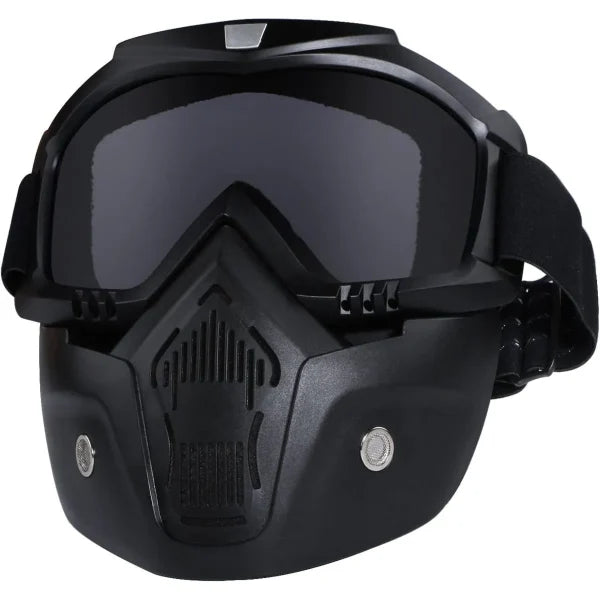 Detachable Motorcycle Goggles with Full Face Mask