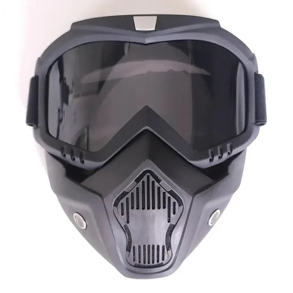 Detachable Motorcycle Goggles with Full Face Mask