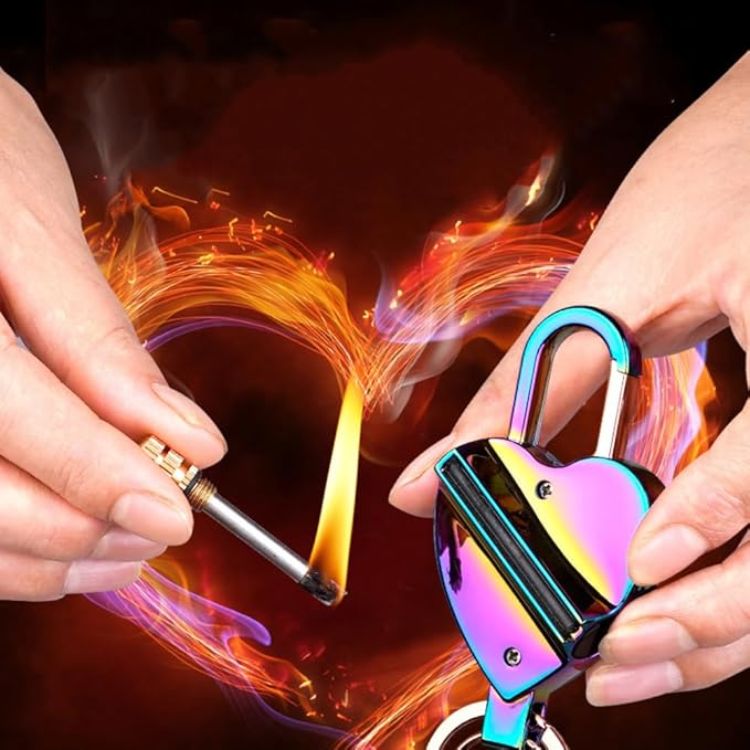 🔥Portable Match Lighter Love Keychain Lighter Portable Waterproof Flint fire Starter Match Reusable Match Lighter🔥