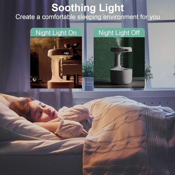 Smooth Sailing Antigravity Humidifier | Ultra-quiet Room Humidifier, Anti Gravity Usb Mini Humidifier, Water Drop Light Effects