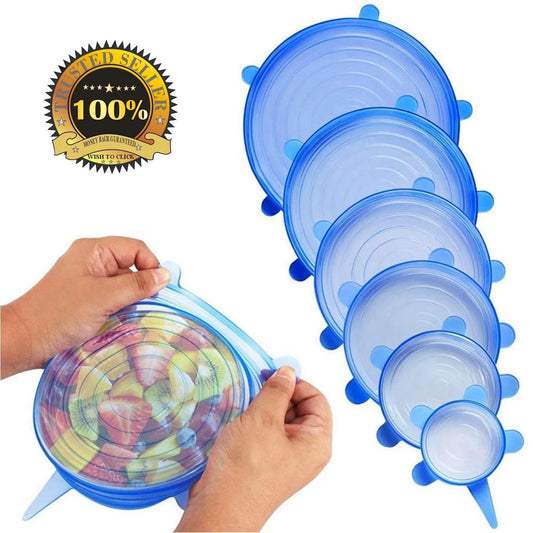 12 pic Of Reusable Silicone Lids for Freshness and Convenience!