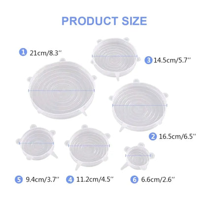 12 pic Of Reusable Silicone Lids for Freshness and Convenience!