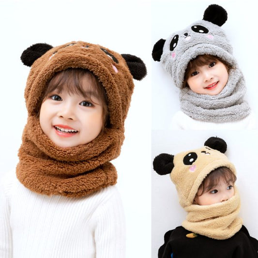 Stay Warm in Style: Beanie Wool Cap with Attached Neck Warmer 🎩🧣