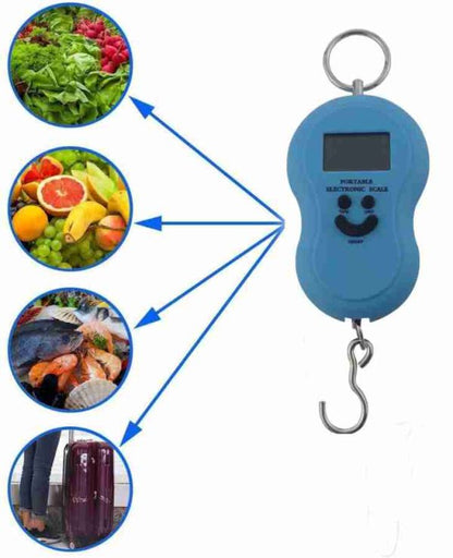 Imported Portable Electronic Digital Hand Hanging Hook Scale | Luggage Bag, Kitchen, Fishing Pocket Scale