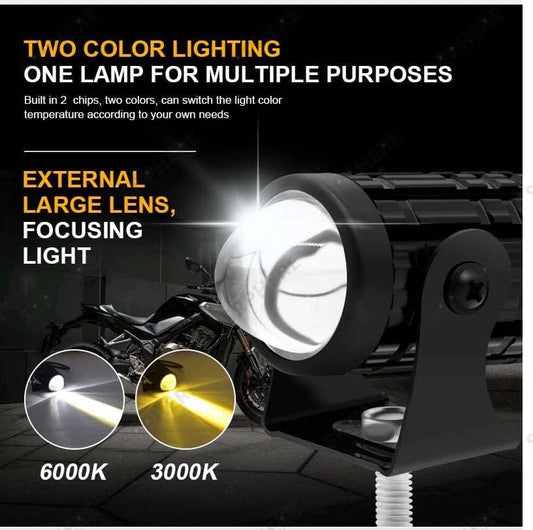 Mini Fog Light: Maximum Visibility for Motorcycles, Cars & Jeeps pack of 2