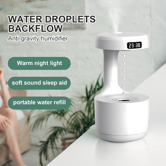 Smooth Sailing Antigravity Humidifier | Ultra-quiet Room Humidifier, Anti Gravity Usb Mini Humidifier, Water Drop Light Effects
